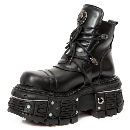 Botines de plataforma de combate góticos de cuero negro M-TANK007-S1 de New Rock - Image 5
