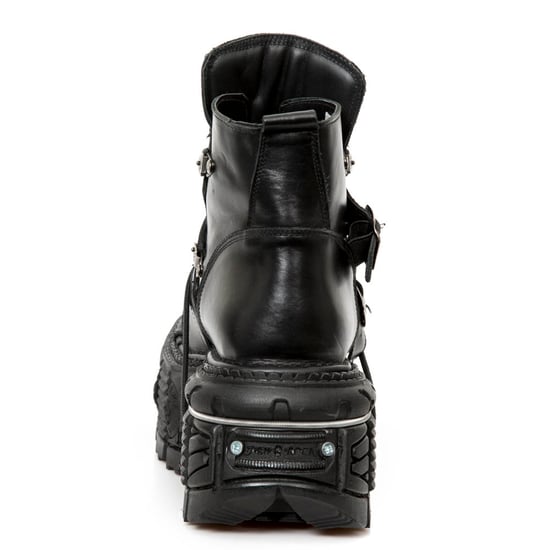 Botines de plataforma de combate góticos de cuero negro M-TANK007-S1 de New Rock - Image 6