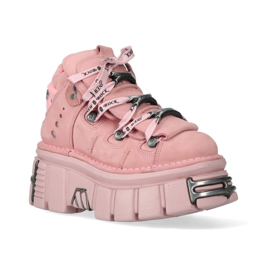Botines góticos punk con plataforma en color rosa M-106-C153 de New Rock - Image 1