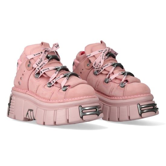 Botines góticos punk con plataforma en color rosa M-106-C153 de New Rock - Image 3