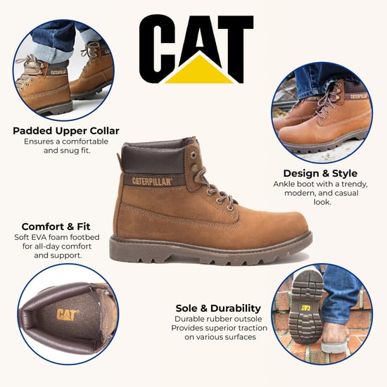 Botines de senderismo de cuero beige Caterpillar Colorado 2.0 - Image 2