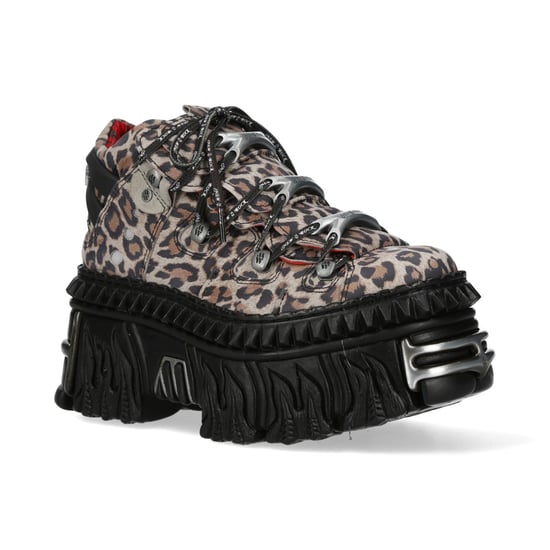 Botines de plataforma góticos de piel con estampado de leopardo M-106WALL-C56 de New Rock - Image 1