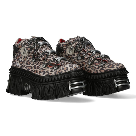 Botines de plataforma góticos de piel con estampado de leopardo M-106WALL-C56 de New Rock - Image 3