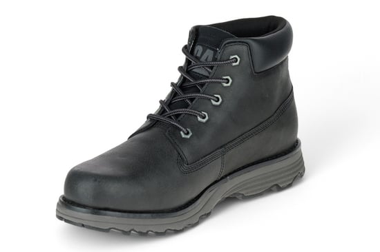 Botines diarios de cuero negro Founder de Caterpillar para hombre - Image 4