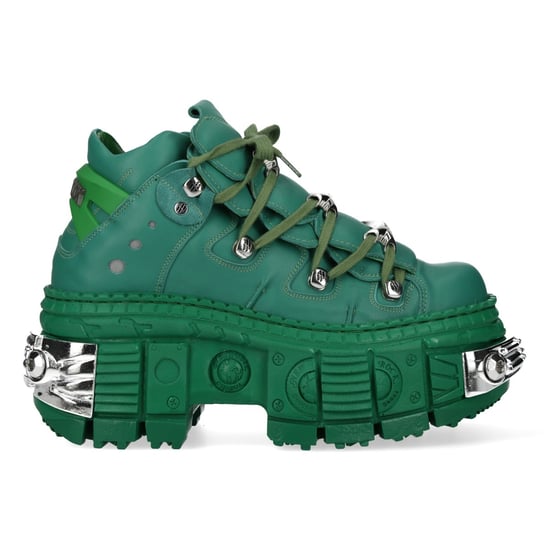 Botines góticos de piel verde metalizado New Rock M-106WALL-C29 - Image 4