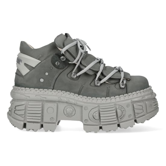 Botines góticos urbanos de cuero gris New Rock M-106WALL-C63 - Image 4