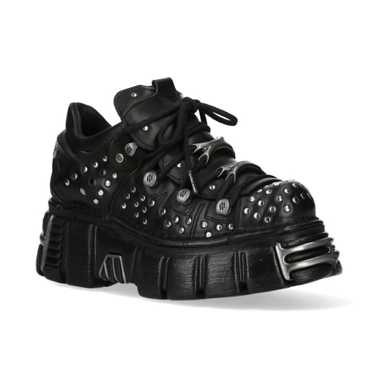 Botines de plataforma góticos de cuero negro M-120NR-C1 de New Rock - Image 1