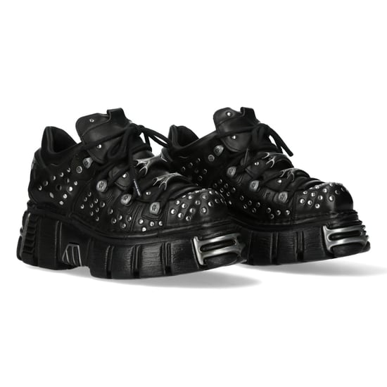 Botines de plataforma góticos de cuero negro M-120NR-C1 de New Rock - Image 3