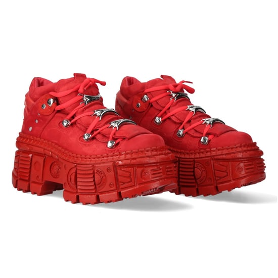 Botines góticos de cuero rojo metalizado New Rock M-106WALL-C13 - Image 3