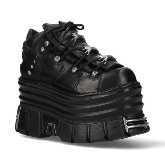 Botines negros de plataforma gruesa estilo gótico punk New Rock M-106-C181 - Image 1