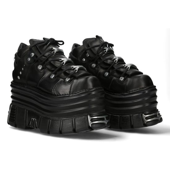 Botines negros de plataforma gruesa estilo gótico punk New Rock M-106-C181 - Image 3