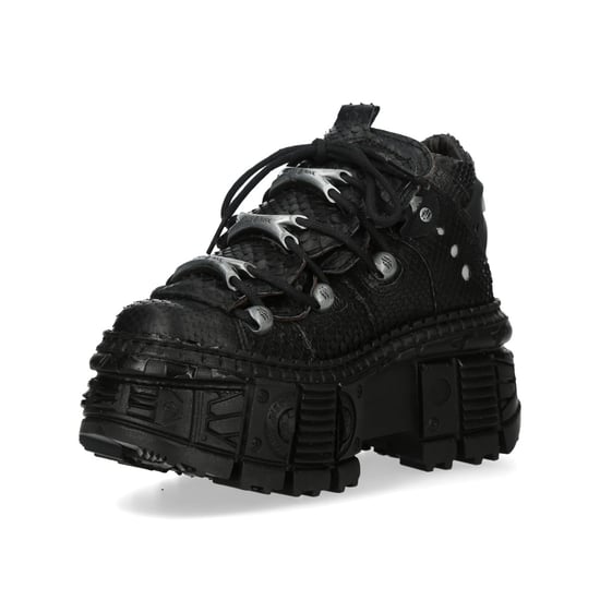 Botines de plataforma de piel de pitón negra New Rock M-106WALL-C65 - Image 6