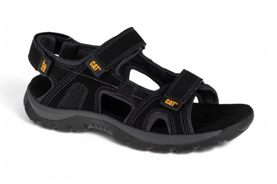 Sandalias de trekking Giles de cuero negro para hombre de Caterpillar - Image 3