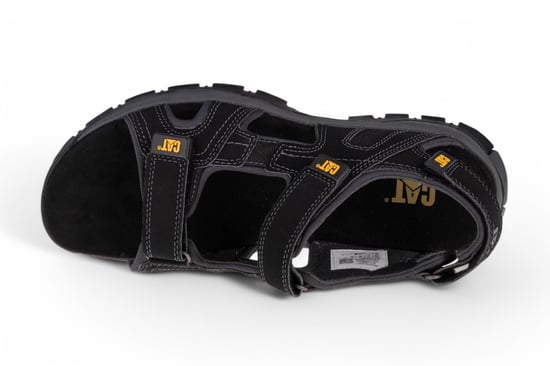 Sandalias de trekking Giles de cuero negro para hombre de Caterpillar - Image 4