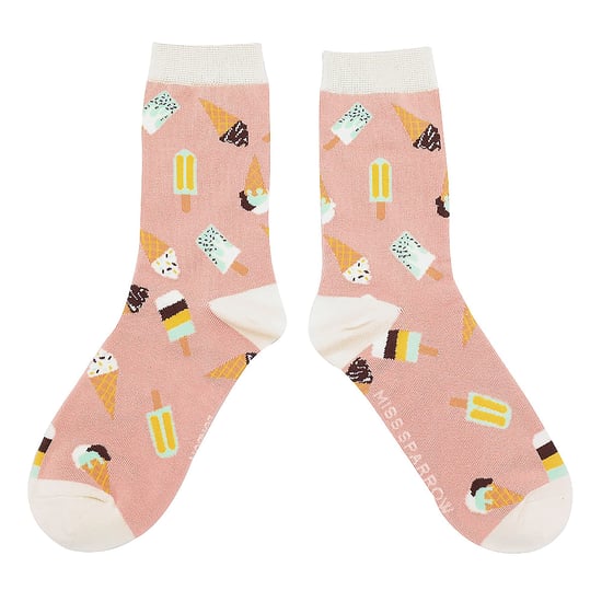 Señoras calcetines de helado | Novelty Funny Crew Bamboo Calcetines de regalo - Image 3