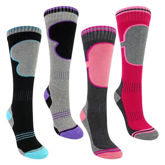 4 Pack Calcetines de Esquí para Niñas | Calcetines Térmicos Acolchados de Invierno para Niños - Image 4
