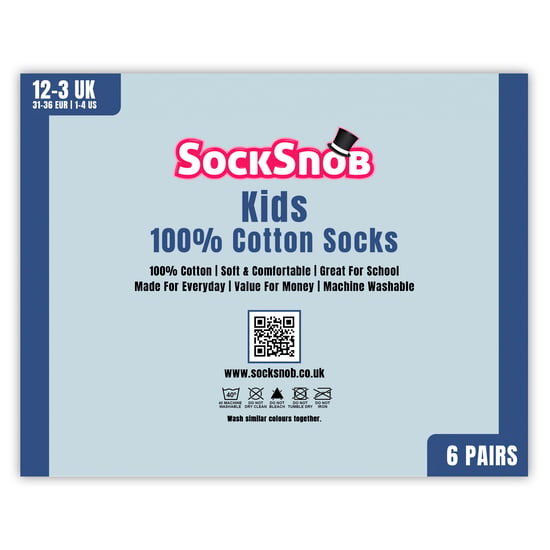 Lote de 6 calcetines 100% algodón transpirables para niños - Image 2