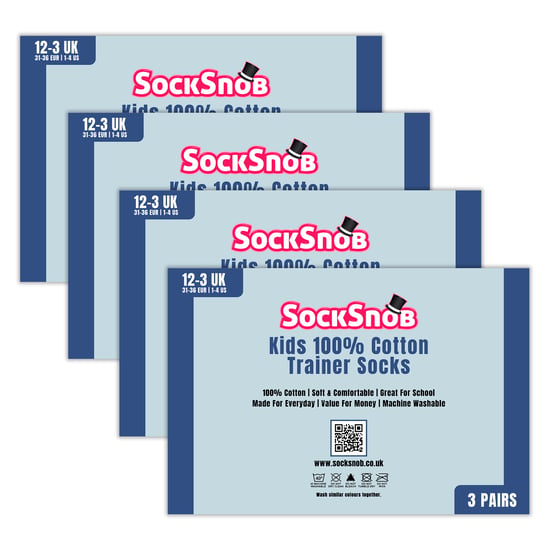 Lote de 12 calcetines de entrenamiento para niños 100% algodón - Image 2