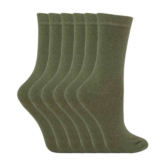 Lote de 6 calcetines de algodón de colores lisos para niños - Image 1