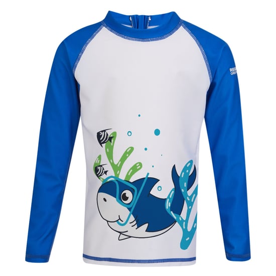 Regatta Childrens/Kids Bubbles The Shark Rash Suit (Hawaiian Blue) - Image 2