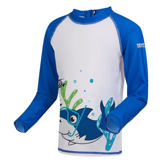 Regatta Childrens/Kids Bubbles The Shark Rash Suit (Hawaiian Blue) - Image 4