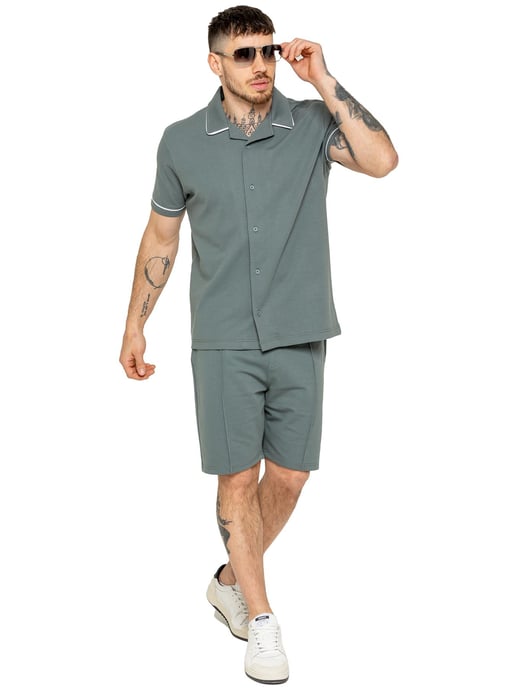 Enzo | Conjunto de chándal con camisa y pantalón corto para hombre - Image 6