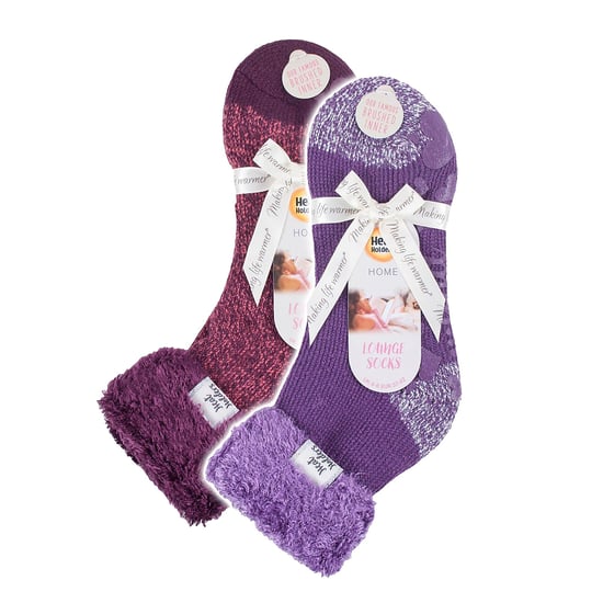 Pack de 2 calcetines suaves de lounge para mujeres con antideslizantes - Image 2