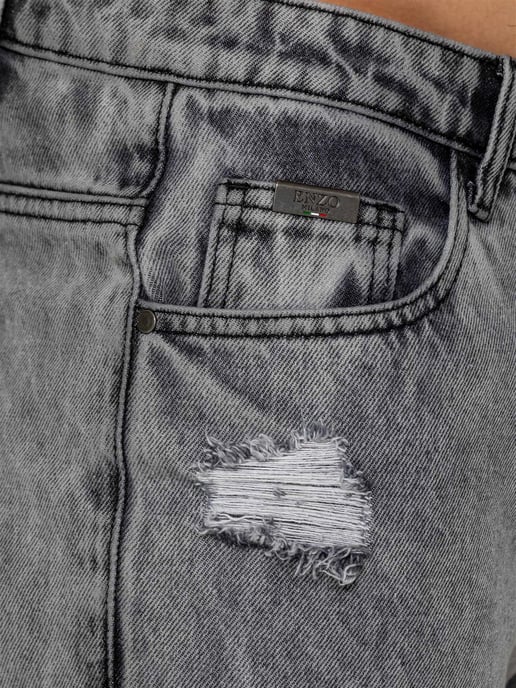 Enzo Milano - Vaqueros con dobladillo partido para hombre - Image 4