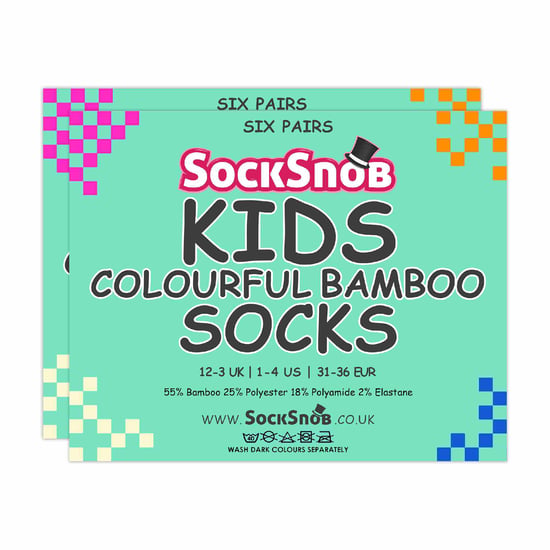 12 pares de calcetines de bambú transpirables para el colegio - Image 2