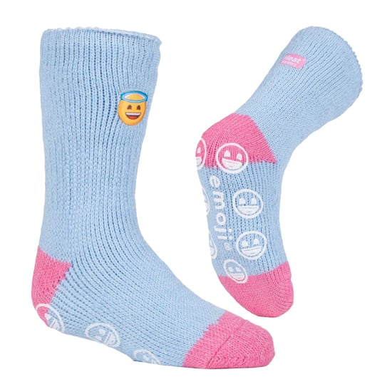 Calentadores - Calcetines de invierno antideslizantes 2.3 TOG para niños - Emoji cara de ángel - Image 3