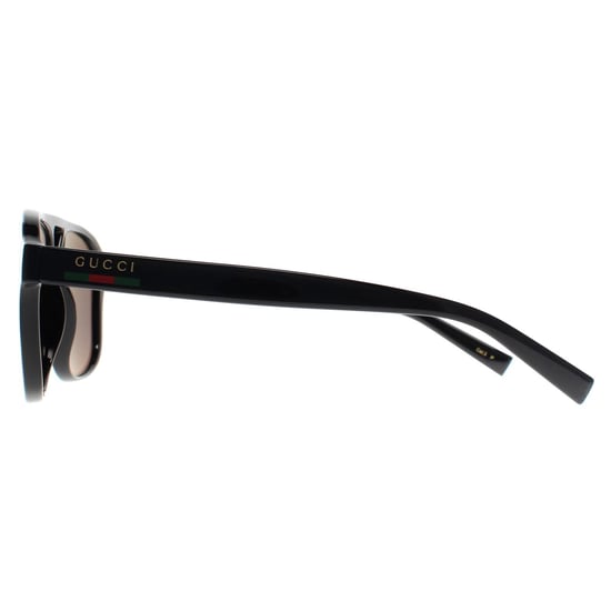 Gucci Aviator Hombre Negro Brillante Gris Polarizado GG1856S - Image 3