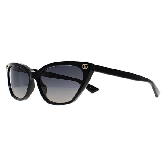 Gucci Cat Eye Mujer Negro Brillante Gris Gradiente Polarizado GG1815S - Image 2