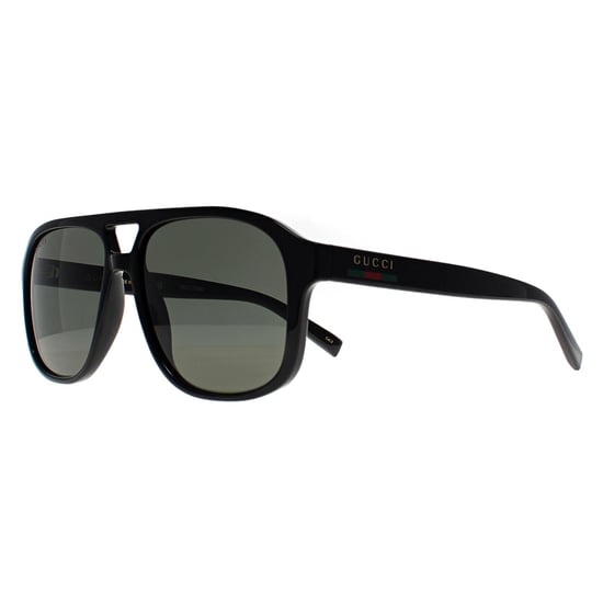 Gucci Aviator Hombre Negro Brillante Gris GG1856S - Image 2