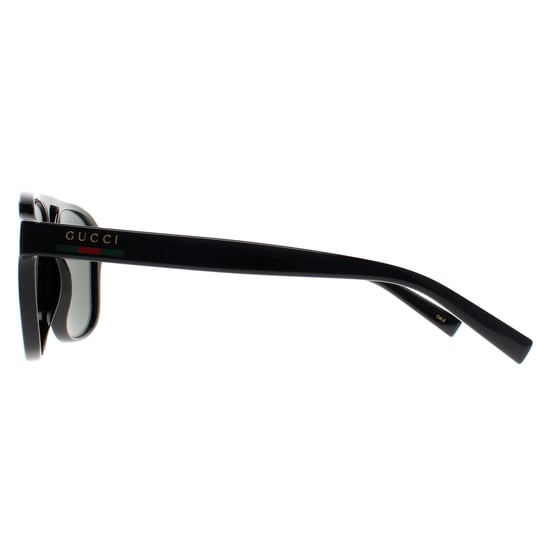 Gucci Aviator Hombre Negro Brillante Gris GG1856S - Image 3