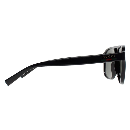 Gucci Aviator Hombre Negro Brillante Gris GG1856S - Image 4