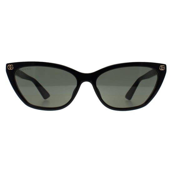 Gucci Cat Eye Mujer Negro Brillante Gris GG1815S - Image 1