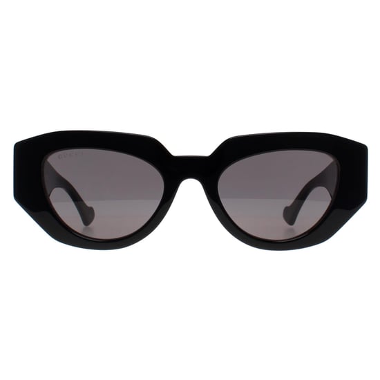 Gucci Cat Eye Mujer Negro Brillante Gris GG1421S - Image 1