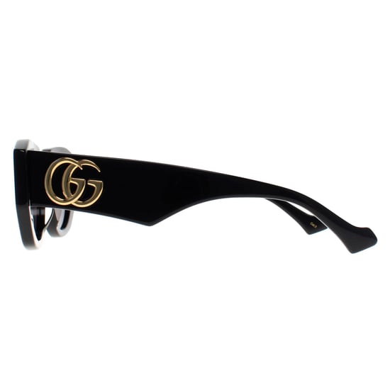 Gucci Cat Eye Mujer Negro Brillante Gris GG1421S - Image 3