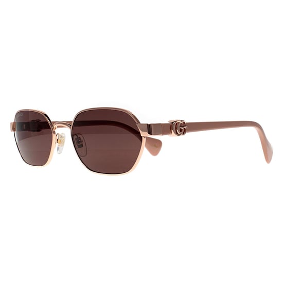 Gucci Cuadrado Mujer Brillante Oro Rosa y Violeta Rosa GG1593S - Image 2