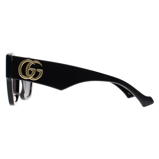 Gucci Cat Eye Mujer Negro Brillante Gris GG1422S - Image 3