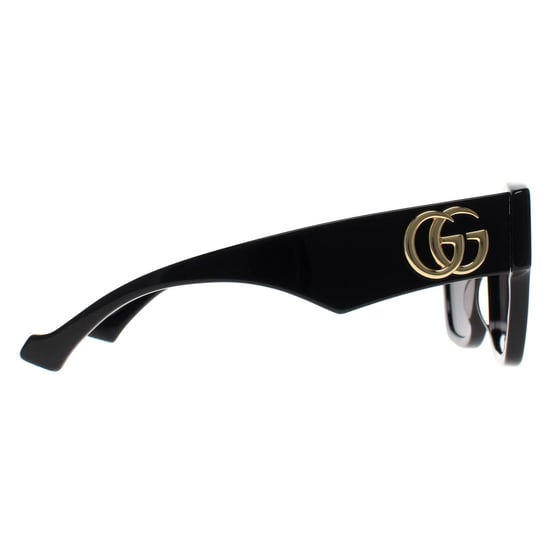 Gucci Cat Eye Mujer Negro Brillante Gris GG1422S - Image 4
