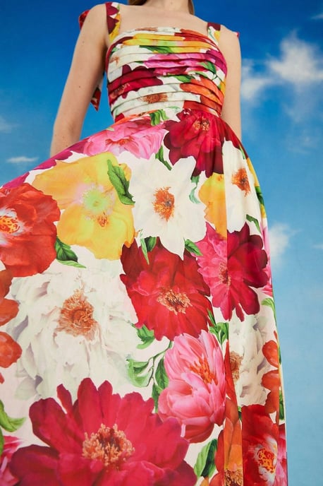 Lisa Tan Balloon Hem Tie Shoulder Maxi Dress - Image 3