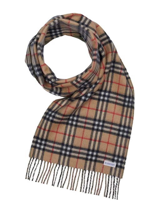 Bufanda reversible de cachemir verde de Burberry - Image 1