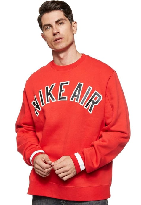 Sudadera Nike Air Fleece Crew en rojo - Image 1
