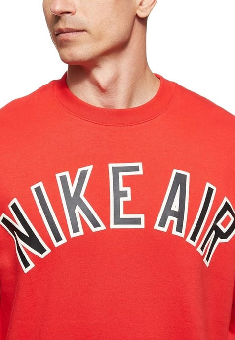 Sudadera Nike Air Fleece Crew en rojo - Image 3