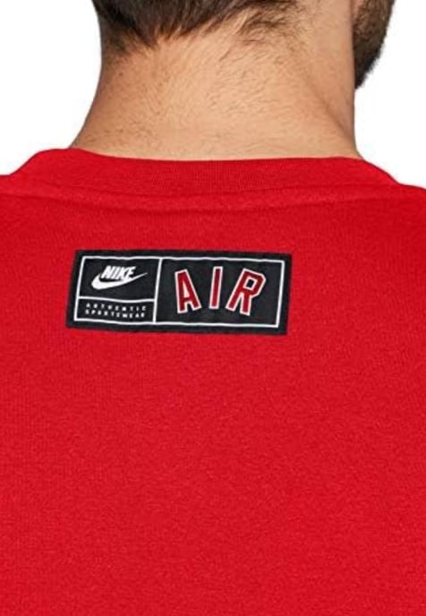 Sudadera Nike Air Fleece Crew en rojo - Image 4