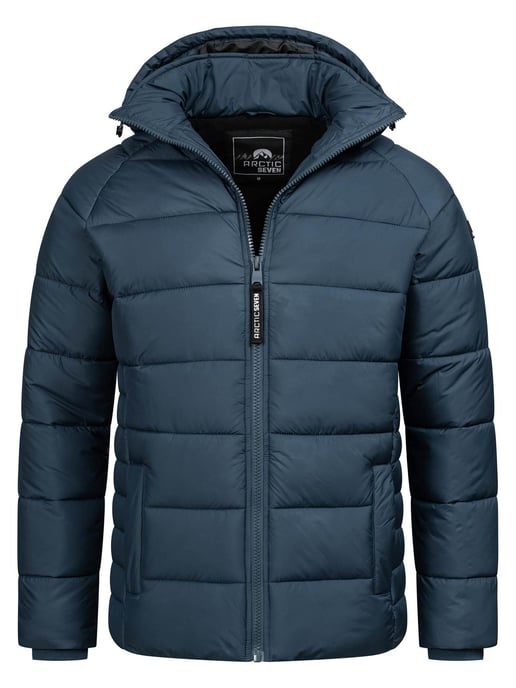 Arctic Seven Chaqueta de Invierno Acolchada para Hombre con Capucha Desmontable Azul Marino - Image 1