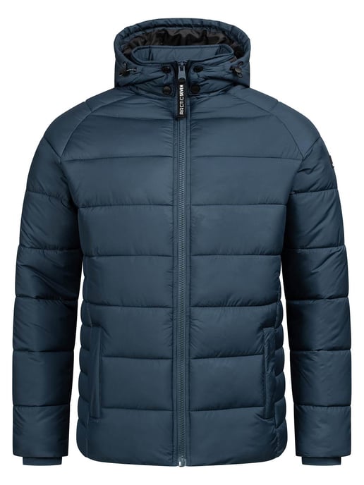 Arctic Seven Chaqueta de Invierno Acolchada para Hombre con Capucha Desmontable Azul Marino - Image 3