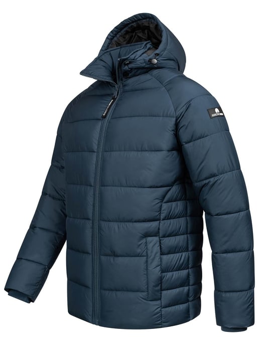 Arctic Seven Chaqueta de Invierno Acolchada para Hombre con Capucha Desmontable Azul Marino - Image 4