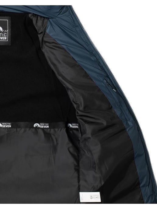 Arctic Seven Chaqueta de Invierno Acolchada para Hombre con Capucha Desmontable Azul Marino - Image 6